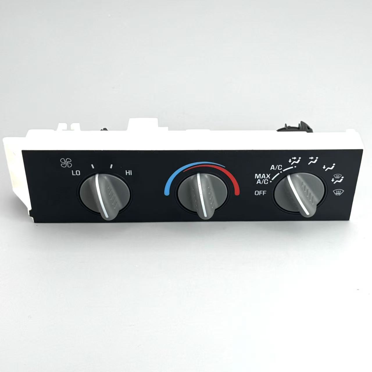 96-08 Flat Button, No Holes, Dual Plug, Universal Chevrolet Air Conditioning Panel, 15858578, 15858578 01-07 Chevy Express Savana HVAC AC Climate Control w/o Rear Defrost