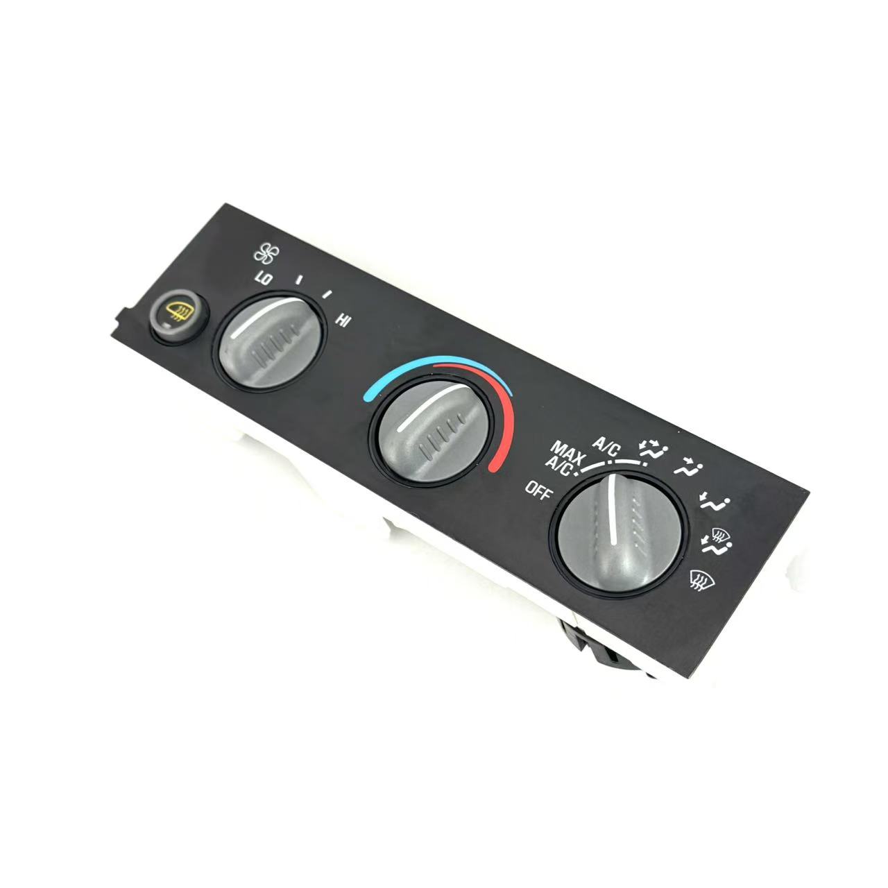 98-07 Chevrolet Air Conditioning Panel 15858577 Flat Button 4-Pin Rearview Mirror Heater, for 2001-2007 GMC Savana Chevy Express w Heated Mirrors Climate Control OEM 15858577