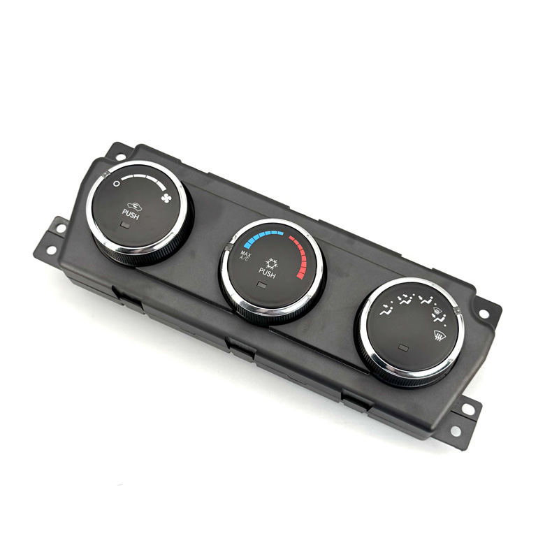 Low-end configuration without rear window defogging, 11-12 Dodge RAM1500 air conditioning panel, 55111292AA, 11-12 Dodge Ram A/C Control Temperature Panel Heater Climate w/o rear defrost